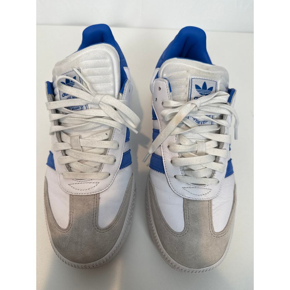 Adidas Samba OG White Blue Sneakers Size 12 Classic - Picture 3 of 7
